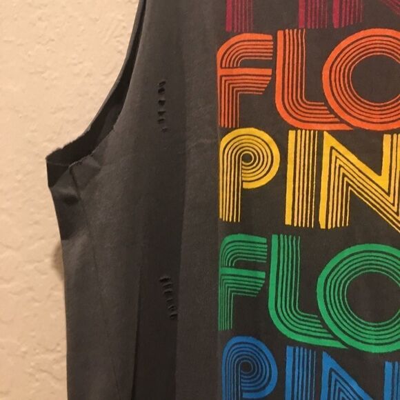 Lucky Brand Rainbow Pink Floyd Distressed Tank Top - Picture 5 of 5